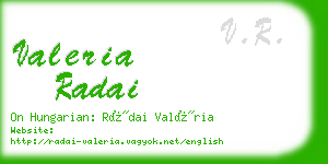 valeria radai business card